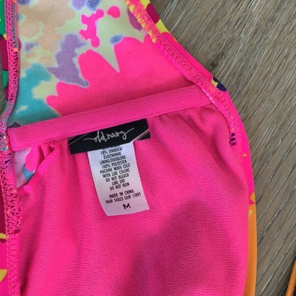 Old Navy bikini 2 piece bathing/swim suit pink floral med top large bottom NWOT - Picture 13 of 14